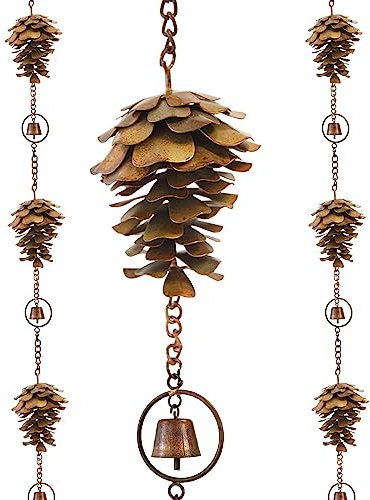 Cadena De Lluvia De Metal, Cadena De Lluvia Para Canalones, Vintage Campanillas De Viento, Cadena De Guía De Lluvia, Repuesto Para Canalones Bajantes, Sistema Colector De Lluvia, Decoración De Jardín
