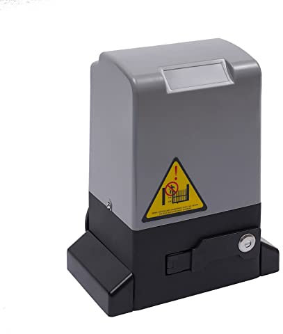 czyuRachel Schiebetorantrieb, 370W Automatic Sliding Gate Opener Schiebetorantrieb Komplettset Electric Sliding Gate Opener Max. 600kg/1322lbs Mit 2 Fernbedienung