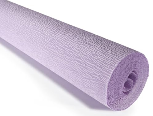 Rotolo di carta crespa italiana di alta qualità, pesante, 140 grammi (40+ colori) (lilla chiaro (992))