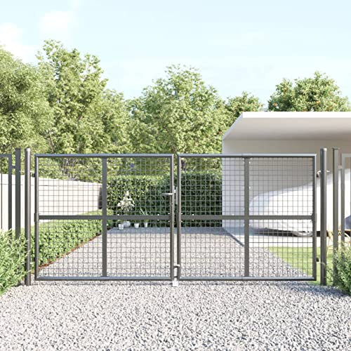 JUDYY Mesh-Gartentor Anthrazit 300x175 cm Verzinkter Stahl, Gartentor, Gartentür, Gartentüren, Tor Garten, Gartentüren, Garten Tore, Flügeltore, 154530