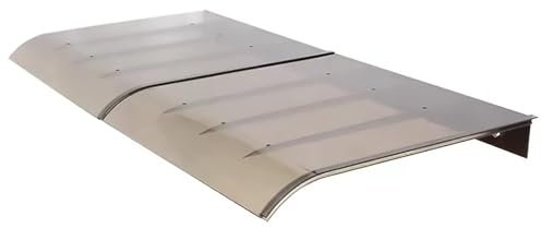 Outdoor Door Canopy Awning with UV Protection Strong Polycarbonate Roofing Sheets Front Porch Shelter and Rain Cover for Window Waterproof Sun Shelter for Patio (50x50)
