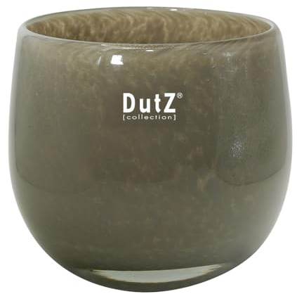 Dutz Pot Taupe | Vase, Übertopf, Windlicht | in verschiedenen Grössen verfügbar |mundgeblasenes Glas (H 11 cm D 13 cm)