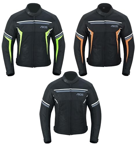 BOSmoto Motorradjacke Herren mit Protektoren,Sommerjacke winddicht, herausnehmbar, wasserdicht, Motorrad Textil Sommer Jacke,Motorrad Jacke (DE/NL/SE/PL, Alphanumerisch, 5XL, Regular, Regular, BLACK)
