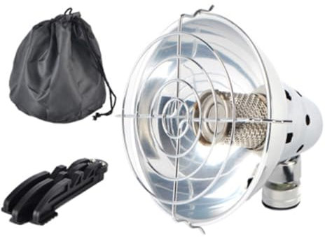 Bestyash Calefactor PortáTil De Acero Inoxidable Con Red Protectora Calentador De Camping Compacto Para Exterior Ajuste De VáLvula De Potencia FáCil Transporte