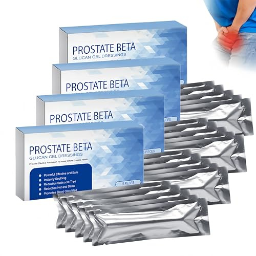 Medicazioni in gel con beta-glucano prostatico, gel curativo per uomo, crema idratante per uomo, delicata ed efficace (4Pezzo)