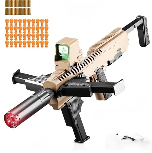 SK MISS Pistolet Jouet, avec Trois Chargeurs, Flash Lors du Tir, Pistolet Jouet pour Les Plus De 14+ Ans Et Les Adultes, Blaster Jouet en Mousse