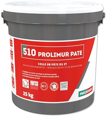 PAREXLANKO - Colle carrelage murale - 510 PROLIMUR PÂTE - Ivoire -25kg