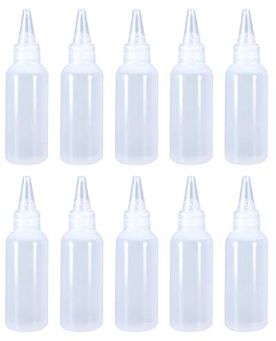 NIHENHAO 10 pièces Bouteille à Presser en Plastique Petite Sauce à Jet Jet Condiment Ketchup Huile Vinaigrette 30 ML Bouteille à Presser de Cuisine en Plastique