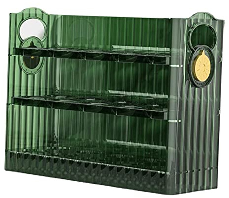 Sharplace Refrigerator Egg Holder 30 Grid Egg Fresh Storage Box Space Saver for Refrigerator Door Sturdy Accessories with Handles Versatile, Green