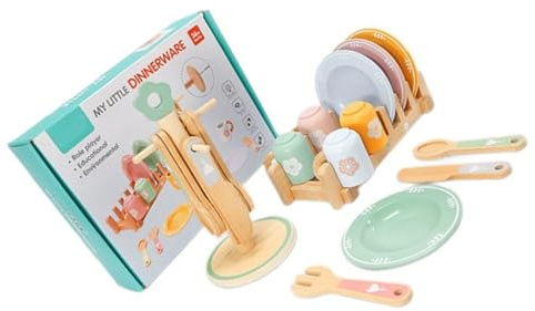 Wooden Play Kitchen Set For Kids Ages 3+ With Pretend Dishes Utensils Learning Toy For Boys Girls Birthday Gift Wooden Play Kitchen Toy