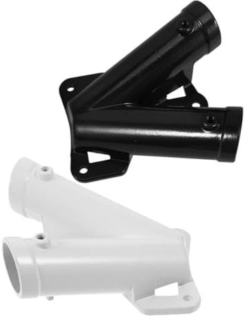 Abaodam 2 Sets Heavy Duty Aluminum Alloy Flagpole Wall Mount Bracket V-shape Double Holder for Outdoor Porch Balcony Lightweight Flagpole Mount for Garden Windsock Display