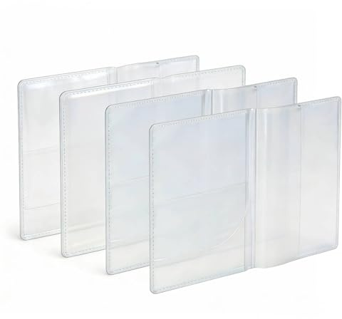 4er Set Reisepasshülle Matt Transparent PVC Schutzhülle Wasserdicht Karten | Verdickte dokumente ausweishülle, cover reise zubehör, steckplätze fächer nützlich, schutz wasserfest, passender standard