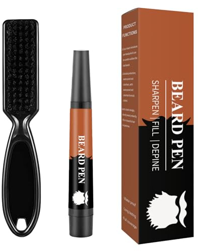 Skäggpenna - Långvarig stylingverktyg för grooming, precisionsmarkör med fin penselspets och 5 ml bläck för barberare hemsalong resefest bröllopsdatum arbetsscen kostym affärsmöte