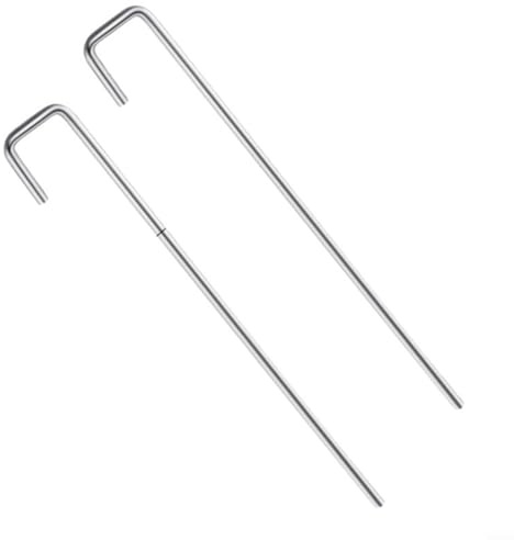 Glewi Stahl-Tischtennisnetz J-Clip Ersatz 2er Set Silber Sicherer Griff für Sporttische Schnelle Installation Outdoor Garten Spielzubehör