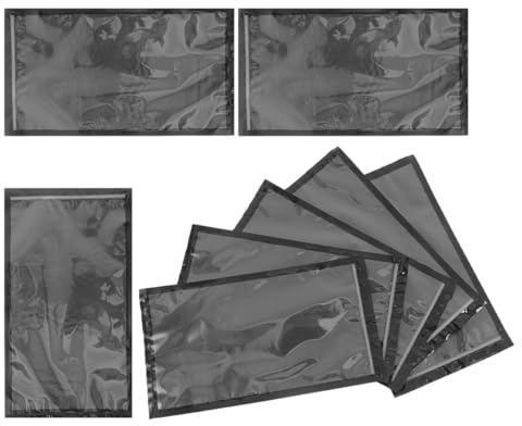 WRITWAA Borsa per Humidor Riutilizzabile 8 Pezzi Sacchetto Trasparente Nero, Custodia Portatile per Sigari da Viaggio e Conservazione di Sigari Freschi