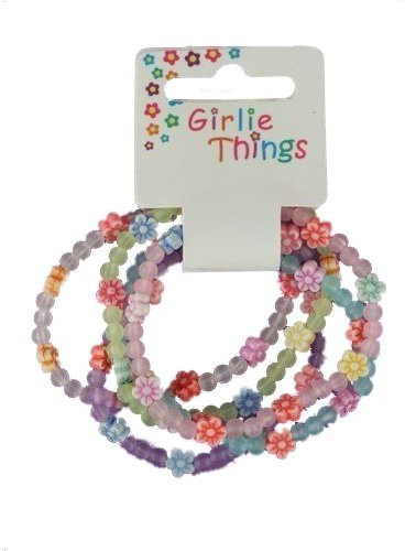 Party Bag Fillers Bracelets fleurs givres pour filles - Lot de 5