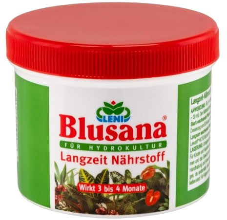 Blusana Langzeitdünger Lewatit HD 50 für Zierpflanzen in Hydrokultur | NPK mineralischer Dünger mit Ionenaustauscher 3-4 Monate Wirkung | Dose 200 ml Granulat