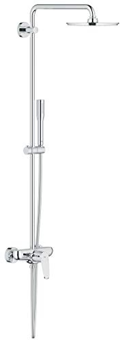 GROHE Euphoria XXL Eurodisc Cosmopolitan 210 - Duschsystem mit Einhandmischer (inkl. Handbrause Euphoria Cosmopolitan, höhenverstellbar, Antikalk- System, langlebig),chrom, 23058003