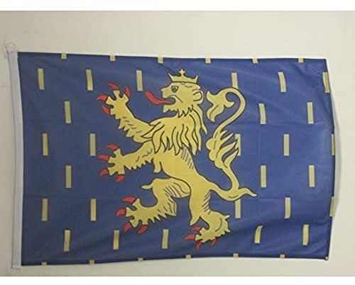 AZ FLAG Pavillon Franche-Comté 45x30 cm Maille Bloquée Anneaux Plastique | Usage extérieur et nautique Pavillon nautique franc-comtois avec anneaux en plastique polyester maille