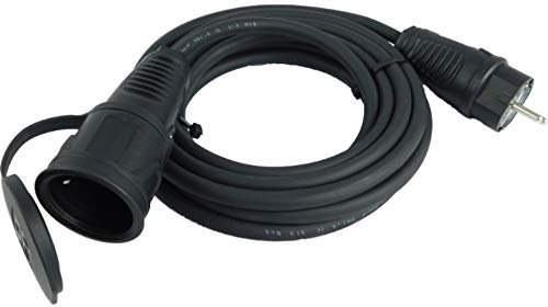 NWP 5m Schuko Verlängerungskabel Gummikabel TITANEX® H07RN-F 3G2,5 IP54, Stromkabel für Eventbranche, Baustelle, Garten, Industrie, Märkte, Außenbereich