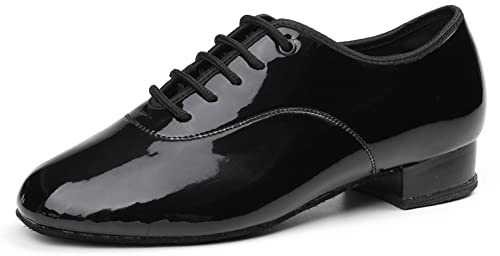 SWDZM Scarpe da Ballo Latino Americano Uomo per Salsa,Nero,45EU