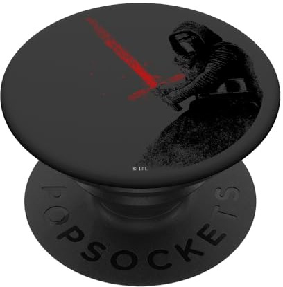 PopSockets Star Wars Kylo With Red Lightsaber Distressed Art PopSockets PopGrip: Swappable Grip for Phones & Tablets