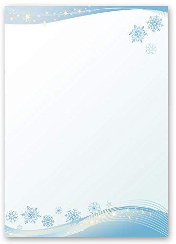Motif Letter Paper! Seasons - Winter Snowflakes 20 Sheets DIN A4 - Paper-Media