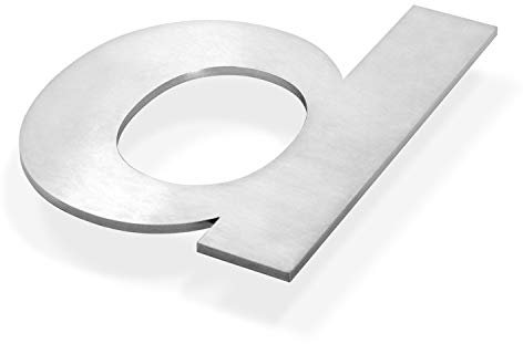 Numéro de maison XL | Acier inoxydable 3D | 3 mm de profondeur et 30 cm de haut | brossé et inoxydable | avec matériel de montage (d)