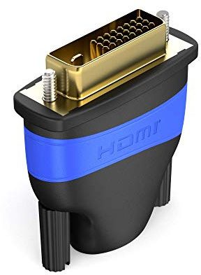 KabelDirekt Adattatore DVI su HDMI, DVI su HDM, supporta High Speed, Full HD 1080p, 3D + Cavo HDMI 4K, compatibile con HDMI 2.0a/b, 2.0, 1.4a, 4K Ultra HD, 3D, Full HD 1080p, HDR, ARC