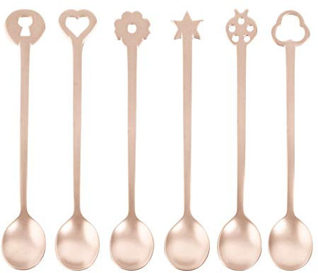 SAMBONET - Set 6 Cucchiaini Party Portafortuna Living Inox Antique Pvd Champagne