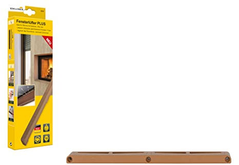 Schellenberg 46608 Ventilatore a battuta per finestra Plus, marrone, estensione del set di partenza
