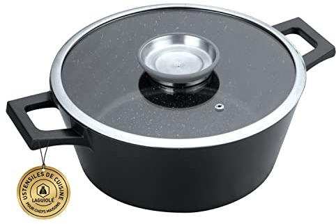 Laguiole - Faitout 28cm noir anti-adhésif Greblon C2+ induction MAESTRO