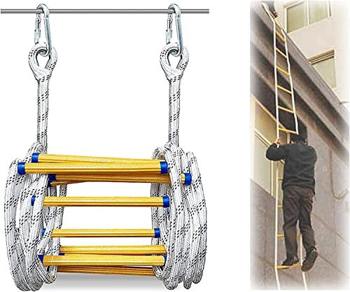 Znula JSY Notfall Feuerleiter Rettungsleiter, Feuerleiter for Notfälle, schwere Multifunktionsleiter Feuer Rettungsleiter (Size : 5 m)
