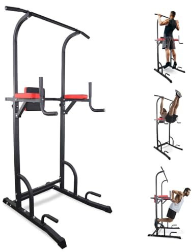 Mobiclinic® fitness, Estación de fondos, Multifit, Altura y respaldo regulables, Resistente, Marca española, Dominadas, Torre multifuncional, Power tower, Gimnasio en casa, Pull-up