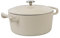 Sitram 715559 SITRABELLA - Cacerola redonda de hierro fundido esmaltado 5 litros - Exterior beige e interior blanco - todas las fuentes de calor incluyendo inducción - Ideal para comidas de 5 a 7