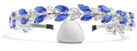 IYOU Kristall-Hochzeits-Stirnband, Smaragdgrün, Braut-Haarbänder, Krone, glitzernde Strass-Kopfschmuck, Tiara, Abschlussball, Party, Haarschmuck für Bräute und Brautjungfern