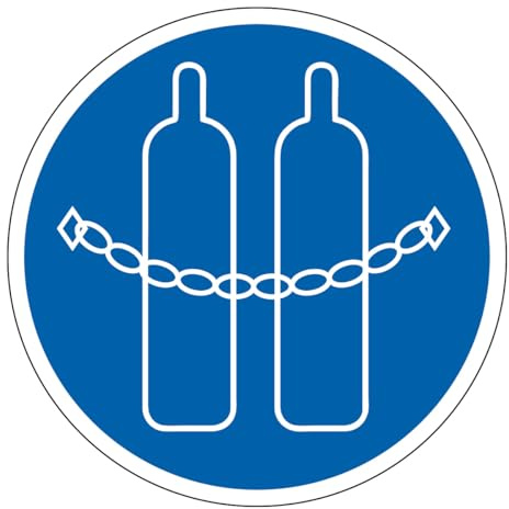 M208 - Mandatory chain for gas cylinders - sign and obligation sign - choice of dimensions