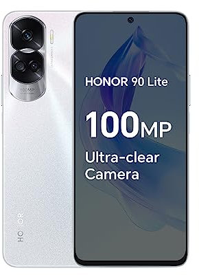 HONOR 90 Lite Smartphone 5G with 100MP Triple Camera, 8+256GB, 6,7” 90Hz Display, 4500mAh, Dual SIM, Android 13, Titanium Silver (Renewed)