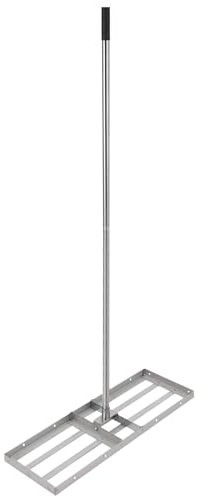 Râteau de nivellement de pelouse, 91,4 x 25,4 cm, outil de nivellement de pelouse avec poignée en acier inoxydable, râteau robuste pour pelouses, arrière-cour, jardin, terrain de golf, ferme, pâturage