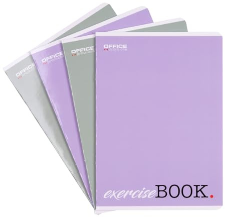 OFFICER PRODUCTS skolhäft/format A5 32/32 ark linjerat/blandade 8-pack – 8 stycken/förpackning motiv sorterade/för barn för inskolning för grundskoleelever/med kant/vita kort