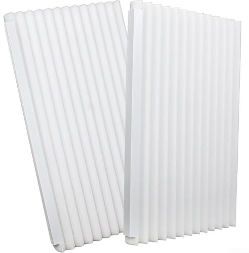 HEBEOT Lot de 2 accessoires mobiles pour climatiseur de fenêtre en accordéon latéral double couche d'isolation en mousse (blanc)