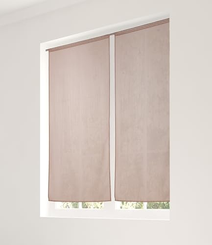 LINDER - Visillo para Cortinas (45 x 120 cm, 100% poliéster, Certificado Öko-TX, Tejido y teñido en Francia, colección Etamine Helada