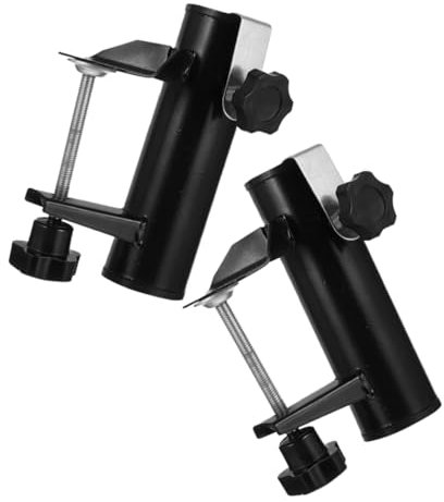 Happyyami 2stücke Umbrella Clamp Holder Für Outdoor Stabiler Sonnenschirmhalter Für Balkone Und Terrassen Einfacher Tischclip Für Parasol Sicherer Bei Windbedingungen