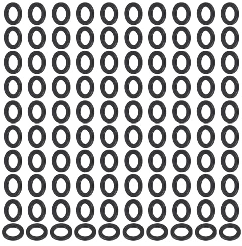 PATIKIL 120 piezas Arandelas planas de nylon M5 5mm ID 8mm OD negro | 1mm de grosor, Arandelas redondas planas de sellado de plástico, Espaciador Juntas de repuesto, para grifo de fontanería