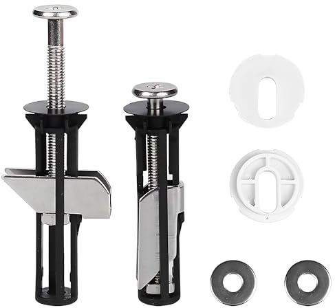 2 Pcs Universal Toilet seat fittings Toilet Seat Bolts and Screws, heavy duty toilet seat fastener bolt kit, Quick Release Top Hinge Fixings Easy to Install Toilet Seat Replacement Parts Kit