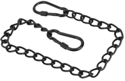 Sharplace Catena Ad Alta Resistenza con Moschettoni, Prolunghe Regolabili, Catena Spessa in Acciaio Inossidabile per Appendere Amache, Nero, 660 Mm