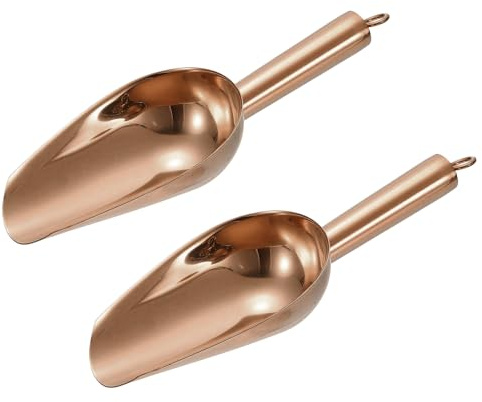 QUARKZMAN 2 Stück Metall Eisportionierer 8,3 Zoll Eis Schaufel Roségold | Edelstahl, für Küche Party Bar Hochzeit Verwendung