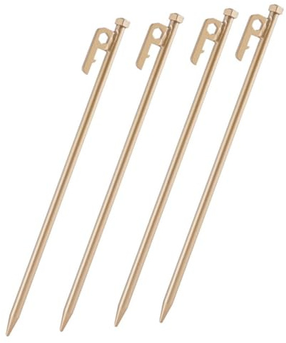 SUPVOX 4 Stück Teiliges Edelstahl Zeltheringe Zelt Heringe Robust Rostfrei Stabiles Erdanker für Camping Outdoor Zeltsicherung und Harte Böden