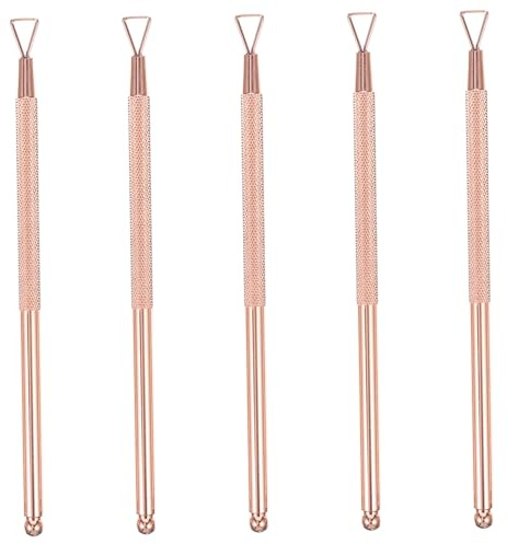 Homoyoyo 5 piezas Cortadores de Cutículas de Acero Inoxidable para Manicura Empujador de Muerta Diseño Simple y Ligero para Limpieza Profesional de Uñas Gel y Esmalte Casa