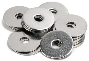 80 arandelas M10 de acero inoxidable, M10 x 25 x 1,5 mm, arandelas grandes para carrocería, arandelas de acero inoxidable 304, arandelas de metal para tornillos, tuercas, varillas roscadas (80, M10 x
